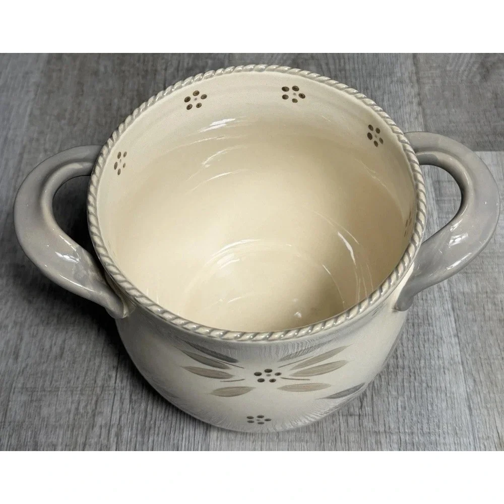 Temp-Tations by Tara Old World Hand Painted/Hand Crafted 4 Quart Pot Oven Safe